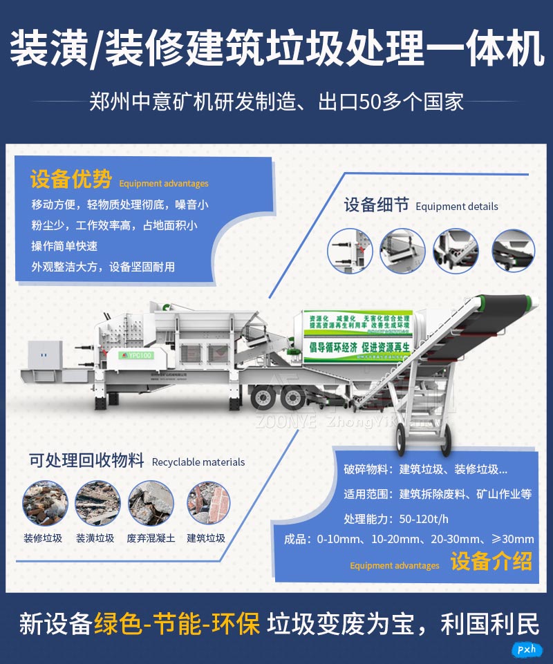 移動(dòng)式裝修垃圾破碎分揀設(shè)備